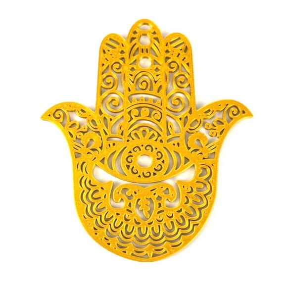 TodayOnTheWeb Other - 7.5" Hamsa Hand Wall Art for Meditation and Spiritual Decor 3D Print